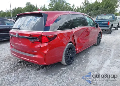 2025 Honda Odyssey Sport-L из США, поврежденный, VIN 5FNRL6H74SB050410